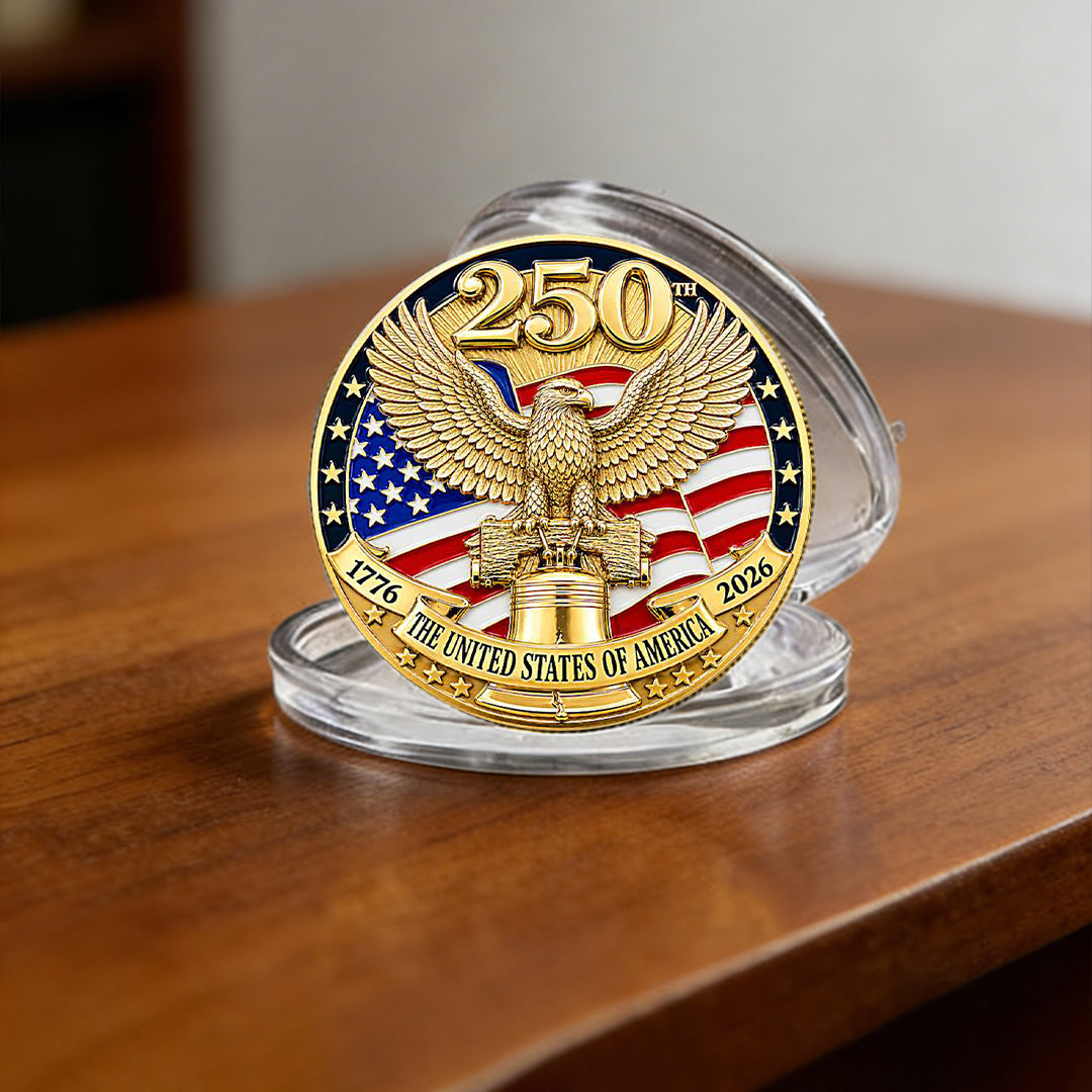 U.S.A. 250th Anniversary Commemorative Eagle Coin – 1776–2026 Freedom Collector’s Edition