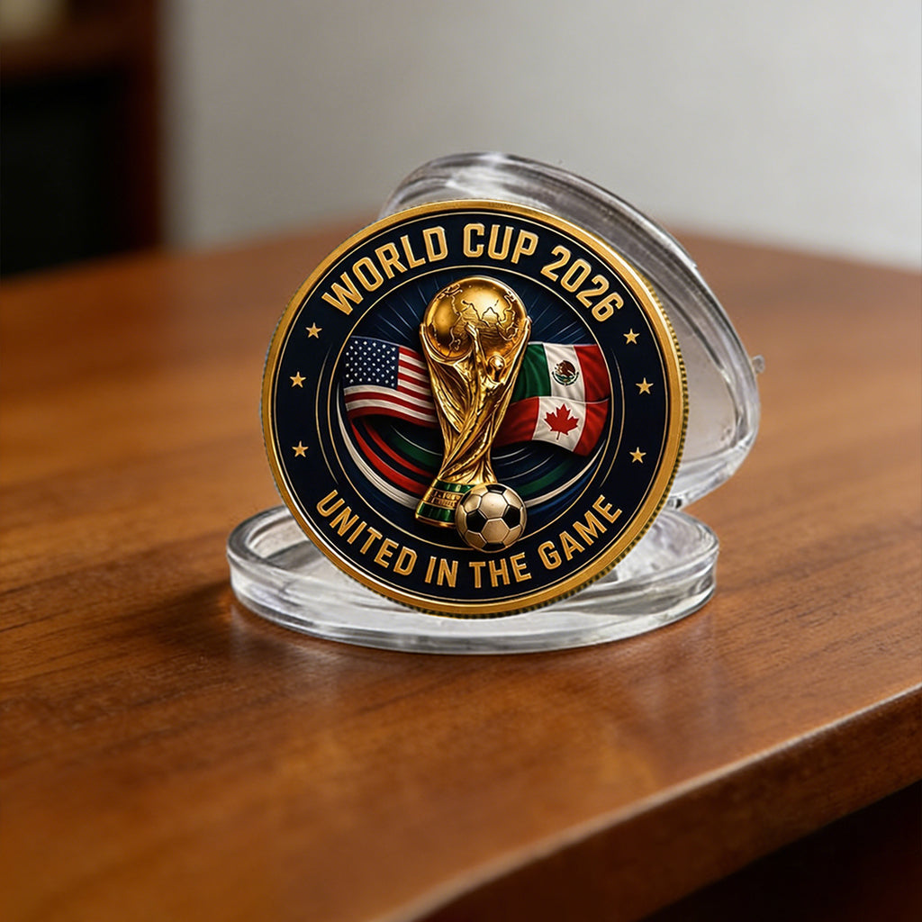 🏆 World Cup 2026 Commemorative Coin USA 🇺🇸 Canada 🇨🇦 Mexico 🇲🇽 Limited Edition Collectible