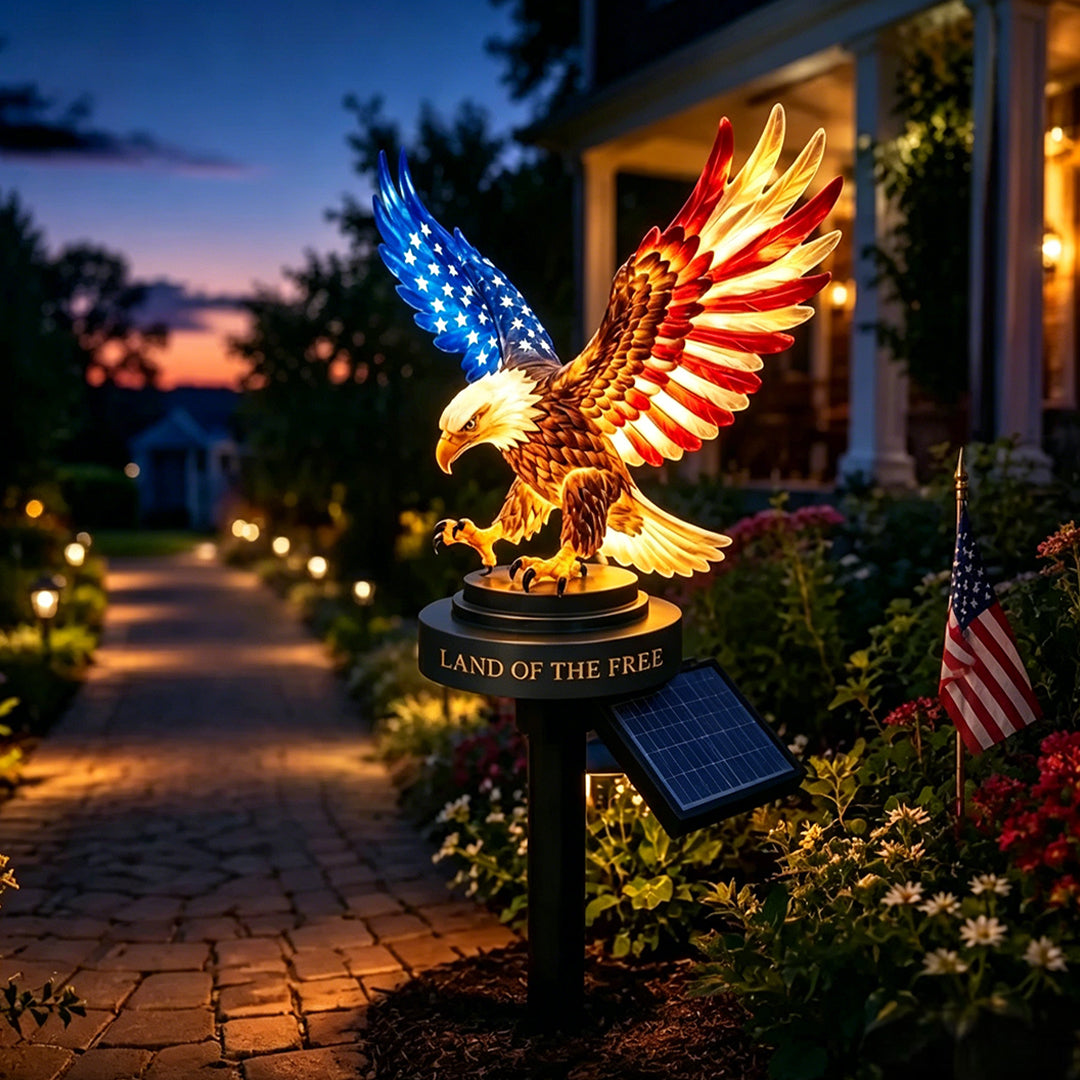 🦅🇺🇸 Solar Eagle Garden Light – A Glowing Tribute to American Freedom ✨