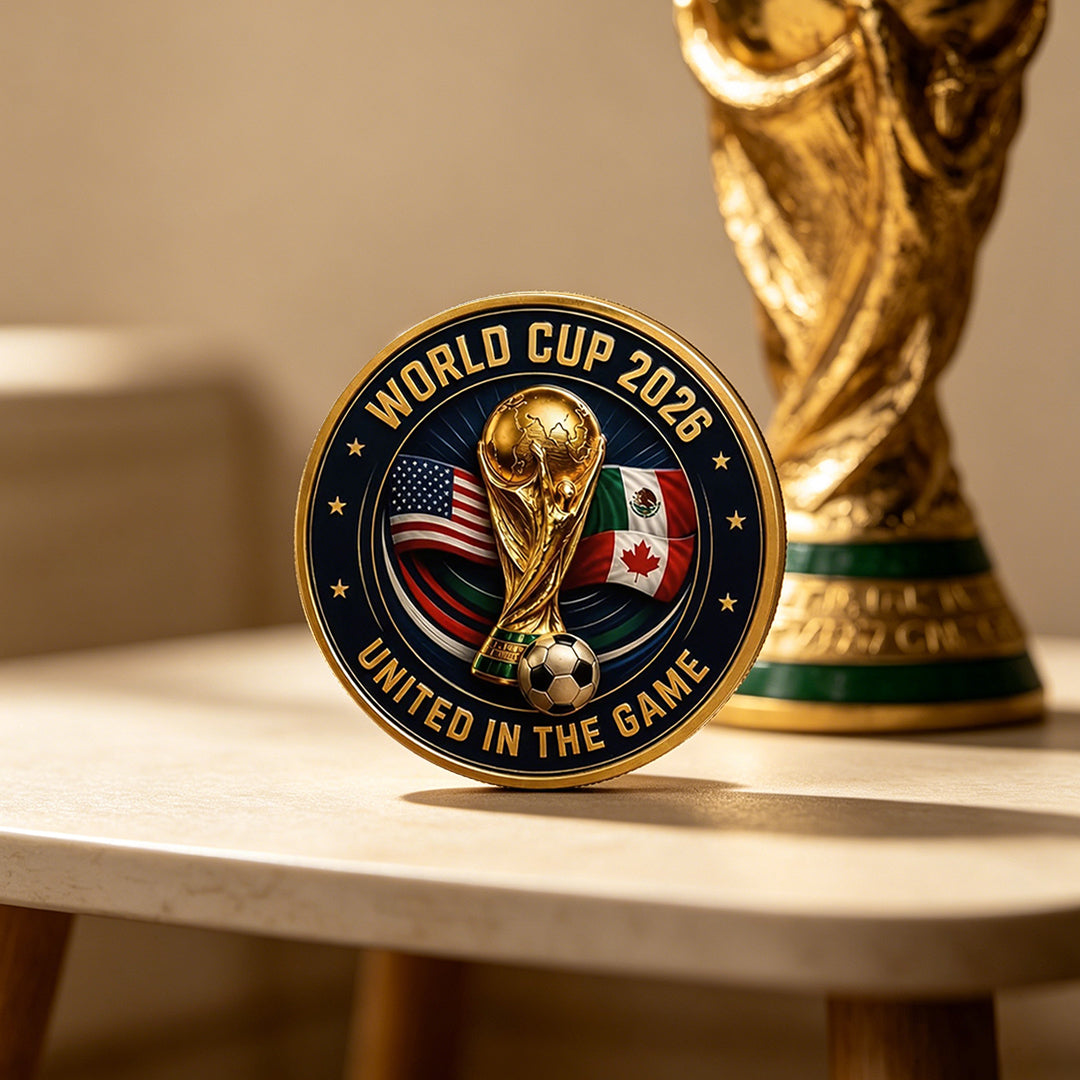🏆 World Cup 2026 Commemorative Coin USA 🇺🇸 Canada 🇨🇦 Mexico 🇲🇽 Limited Edition Collectible
