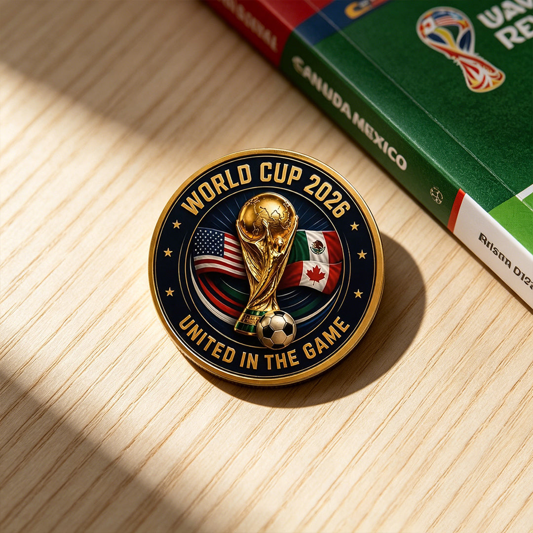 🏆 World Cup 2026 Commemorative Coin USA 🇺🇸 Canada 🇨🇦 Mexico 🇲🇽 Limited Edition Collectible