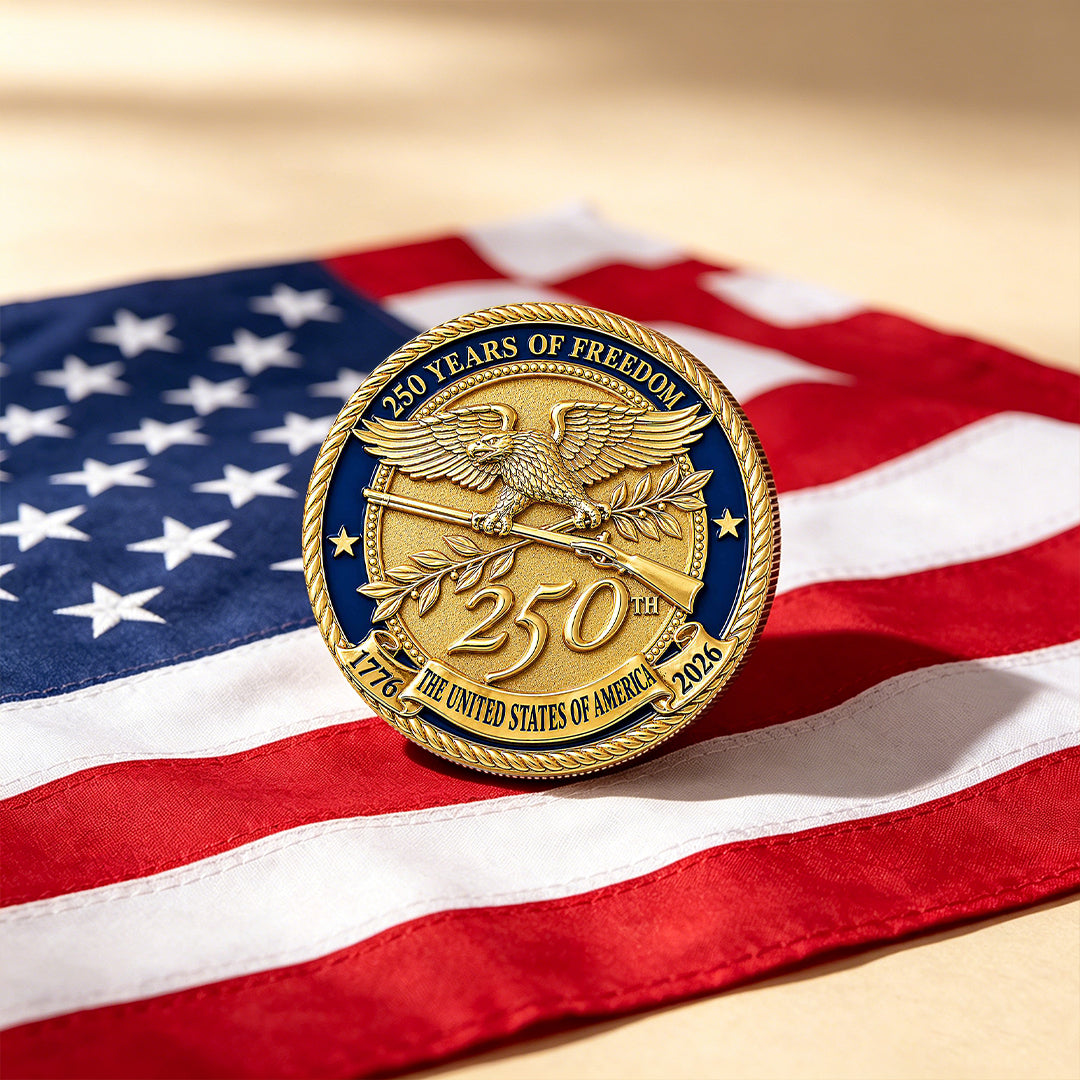 U.S.A. 250th Anniversary Commemorative Eagle Coin – 1776–2026 Freedom Collector’s Edition