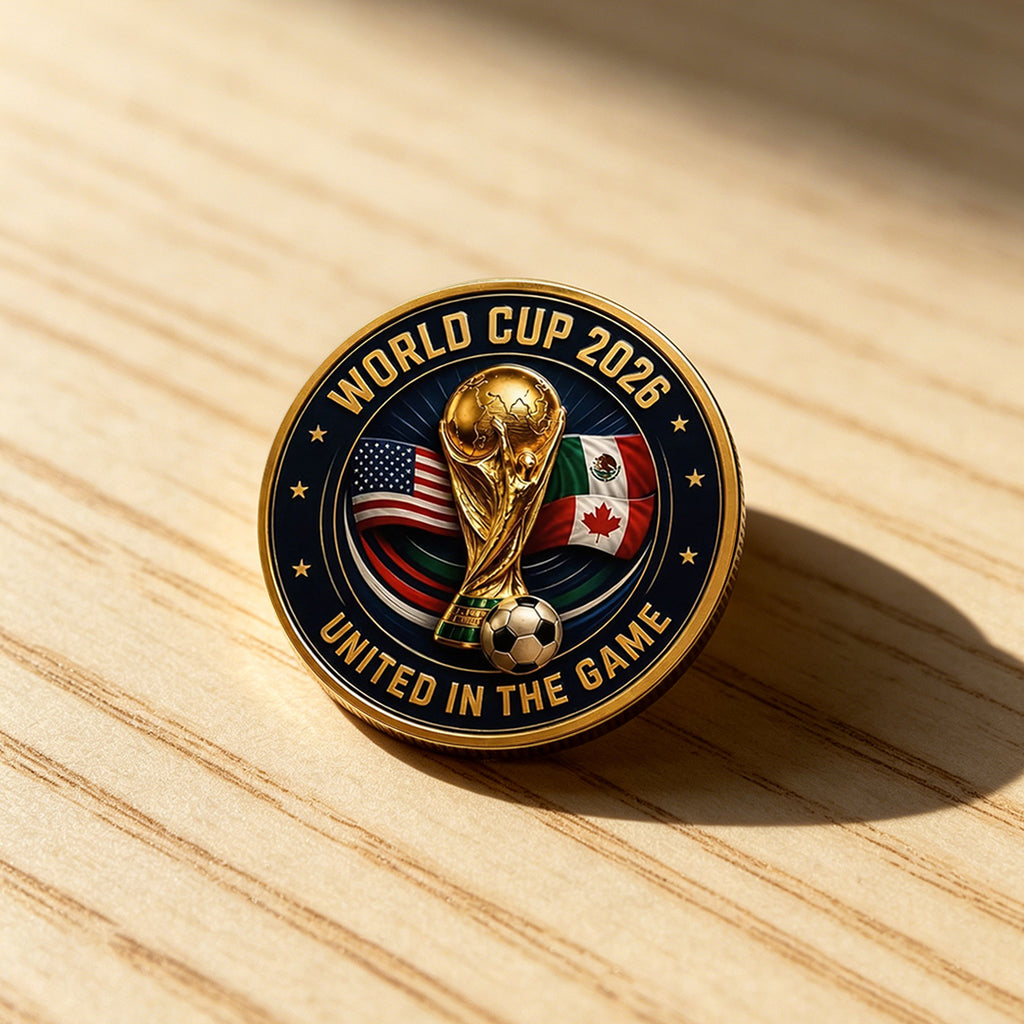 🏆 World Cup 2026 Commemorative Coin USA 🇺🇸 Canada 🇨🇦 Mexico 🇲🇽 Limited Edition Collectible
