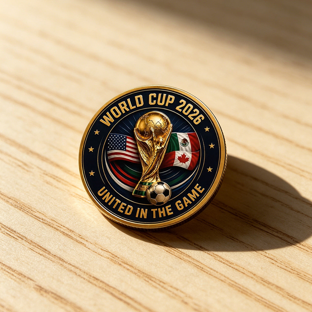 🏆 World Cup 2026 Commemorative Coin USA 🇺🇸 Canada 🇨🇦 Mexico 🇲🇽 Limited Edition Collectible
