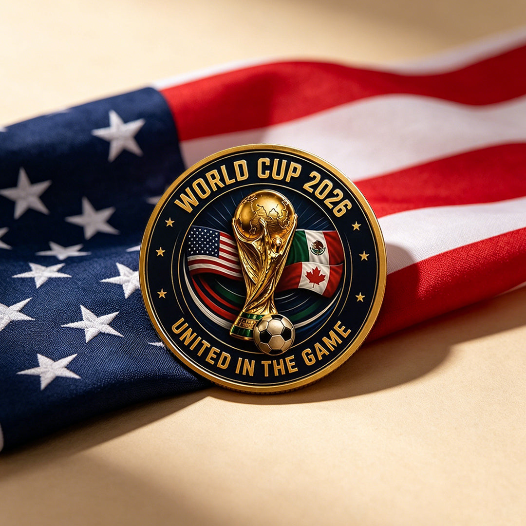 🏆 World Cup 2026 Commemorative Coin USA 🇺🇸 Canada 🇨🇦 Mexico 🇲🇽 Limited Edition Collectible