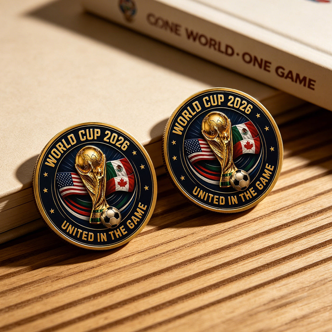 🏆 World Cup 2026 Commemorative Coin USA 🇺🇸 Canada 🇨🇦 Mexico 🇲🇽 Limited Edition Collectible