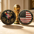 2026 World Cup Commemorative Challenge Coin – USA, Canada & Mexico Soccer Collectible, Double-Sided Football Souvenir Gift