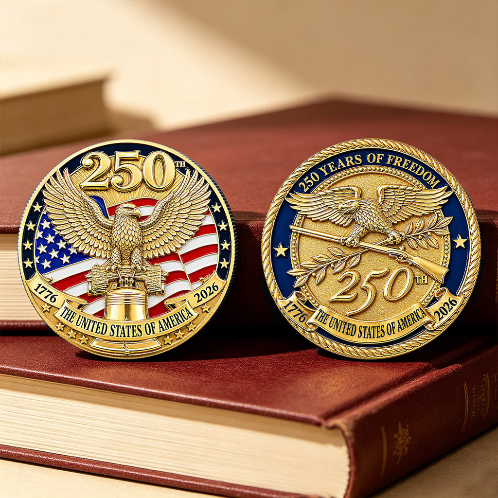 U.S.A. 250th Anniversary Commemorative Eagle Coin – 1776–2026 Freedom Collector’s Edition