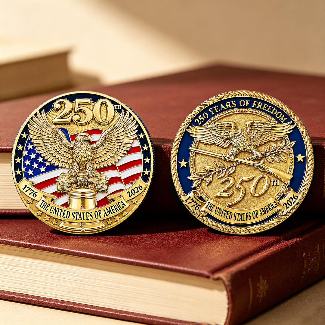 U.S.A. 250th Anniversary Commemorative Eagle Coin – 1776–2026 Freedom Collector’s Edition