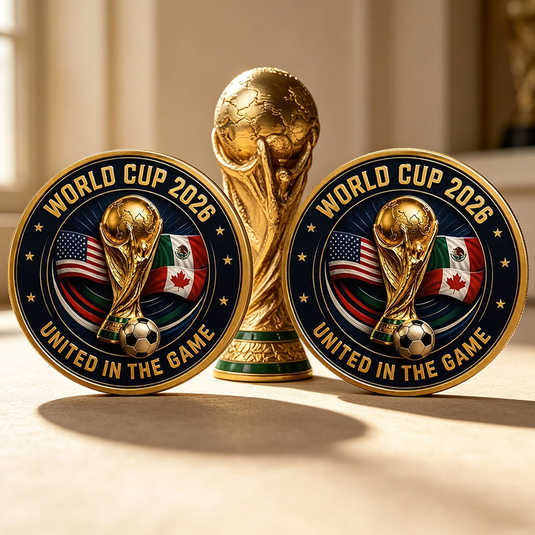 🏆 World Cup 2026 Commemorative Coin USA 🇺🇸 Canada 🇨🇦 Mexico 🇲🇽 Limited Edition Collectible