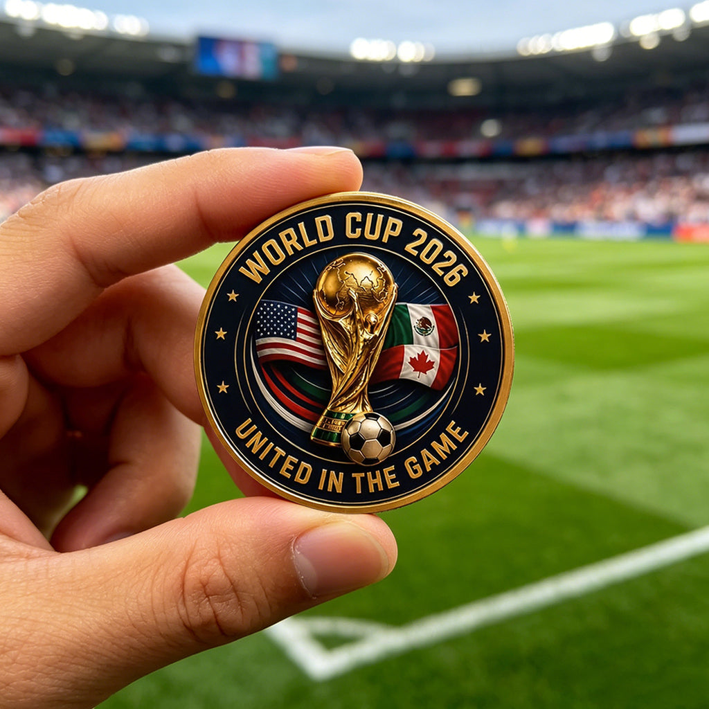 🏆 World Cup 2026 Commemorative Coin USA 🇺🇸 Canada 🇨🇦 Mexico 🇲🇽 Limited Edition Collectible