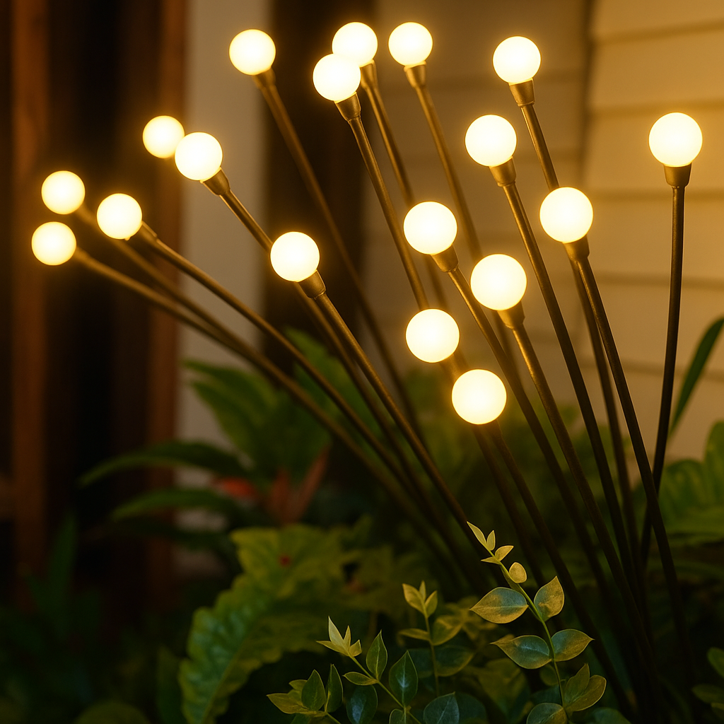 Solar Firefly Garden Lights – Swaying Warm White Outdoor Fairy Lights for Yard, Patio & Pathway