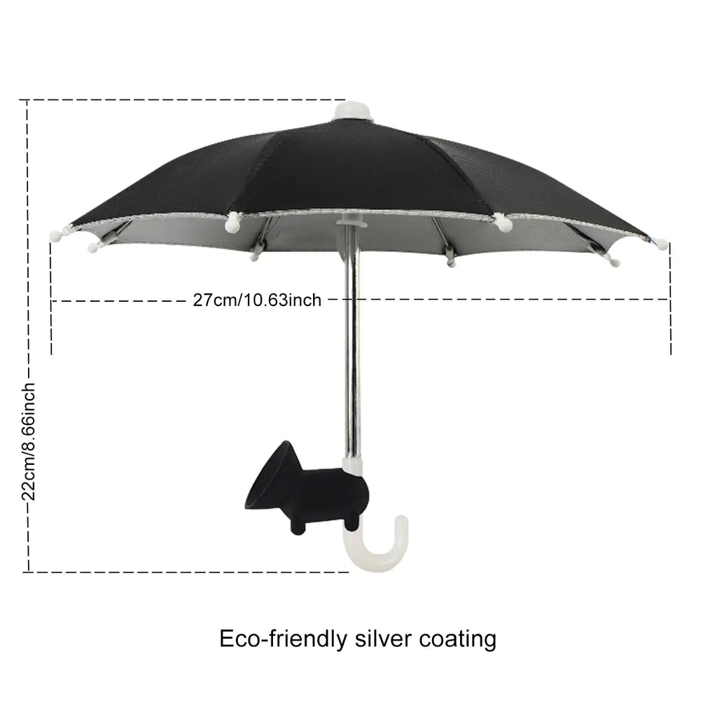 Portable Sunshade Phone Umbrella – Adjustable Suction Cup Mini Shade for Outdoor & Beach Use