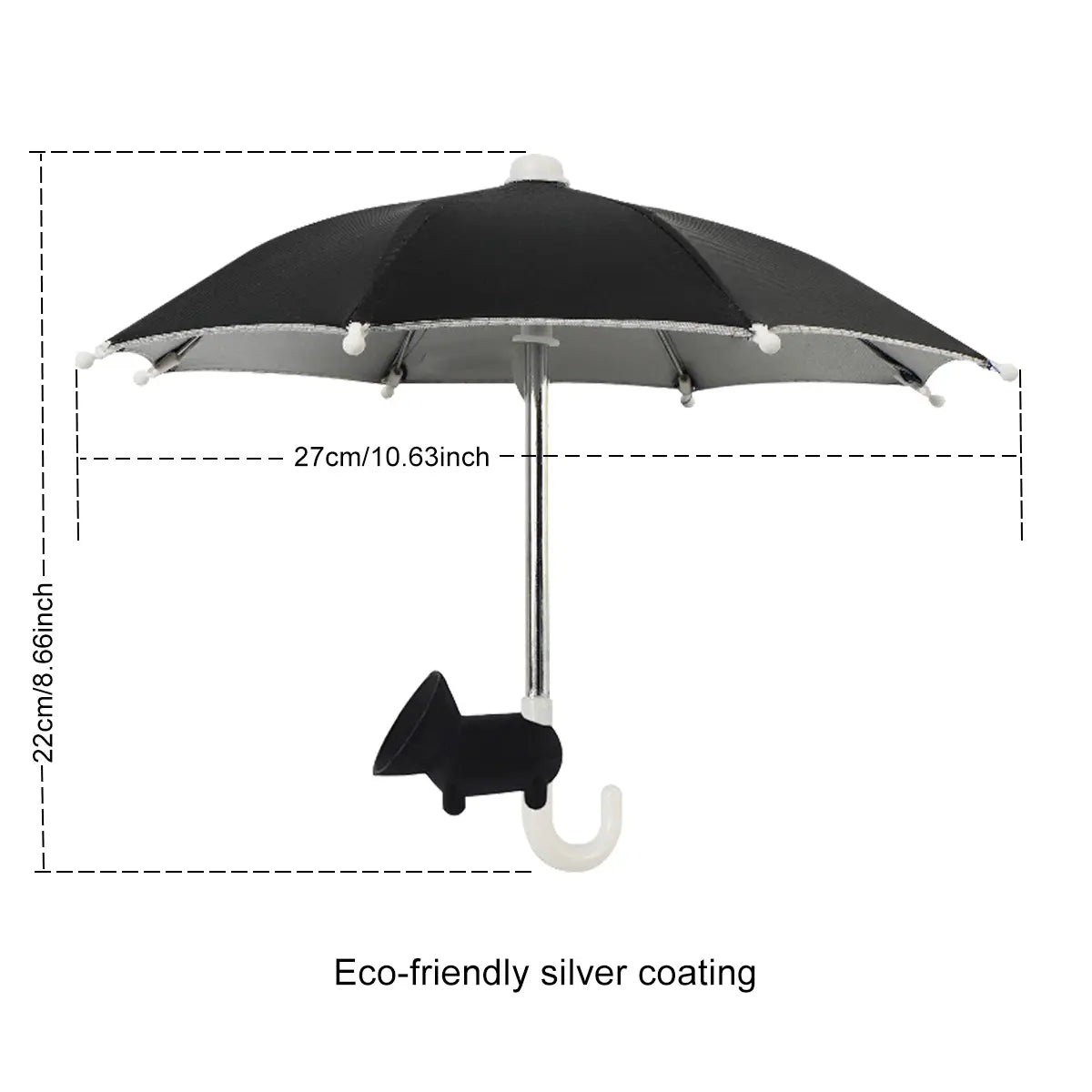 Portable Sunshade Phone Umbrella – Adjustable Suction Cup Mini Shade for Outdoor & Beach Use