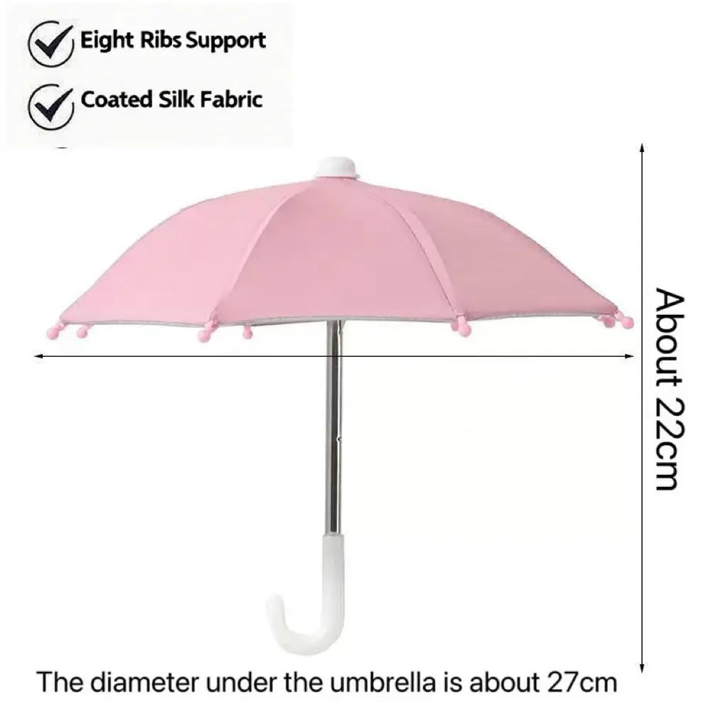 Portable Sunshade Phone Umbrella – Adjustable Suction Cup Mini Shade for Outdoor & Beach Use