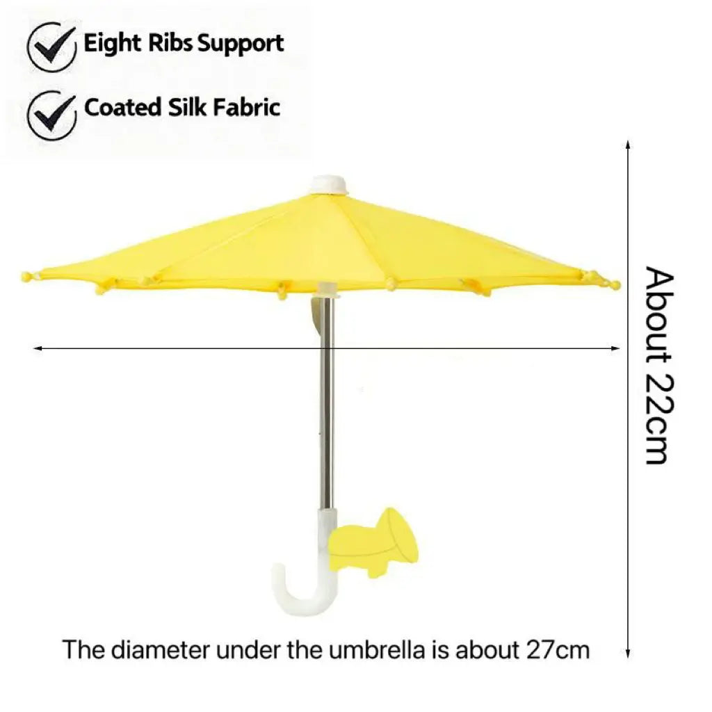 Portable Sunshade Phone Umbrella – Adjustable Suction Cup Mini Shade for Outdoor & Beach Use