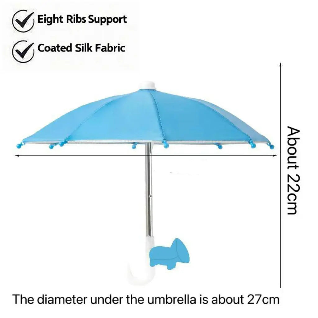 Portable Sunshade Phone Umbrella – Adjustable Suction Cup Mini Shade for Outdoor & Beach Use