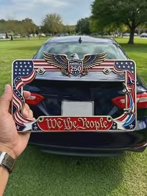 250th Anniversary U.S. License Plate Frame – Patriotic Liberty Design 1776-2026