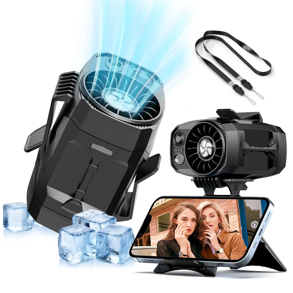 Portable Clip Fan Rechargeable, 4-Speed Mini Desk Fan with LED Light, Strong Airflow, USB Cooling Fan for Home Office Travel Outdoor Camping