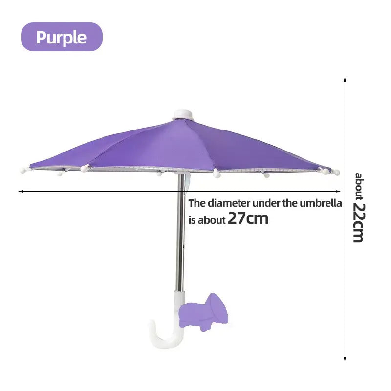 Portable Sunshade Phone Umbrella – Adjustable Suction Cup Mini Shade for Outdoor & Beach Use