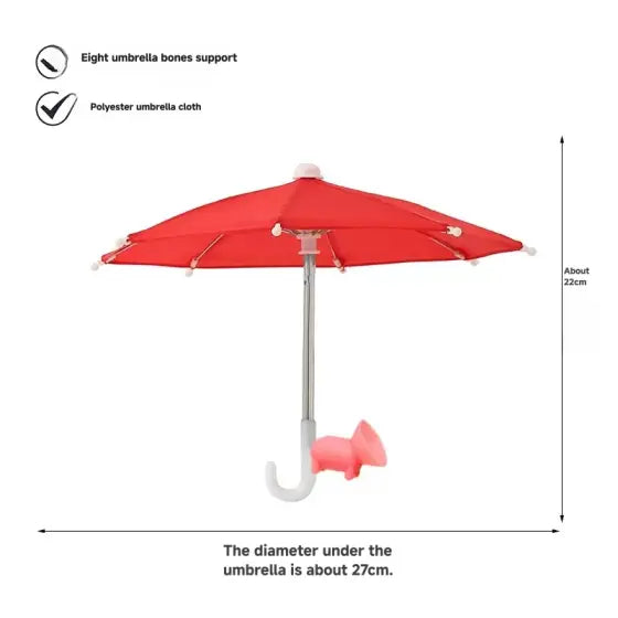 Portable Sunshade Phone Umbrella – Adjustable Suction Cup Mini Shade for Outdoor & Beach Use