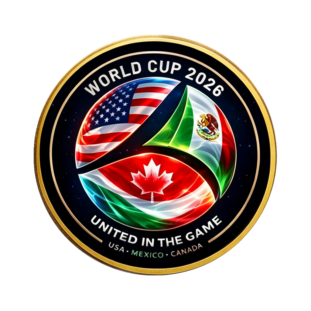 World Cup 2026 Commemorative Challenge Coin – USA, Mexico & Canada United in the Game Collectible Gold Coin for Soccer Fans
