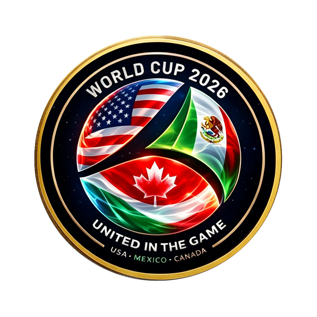 World Cup 2026 Commemorative Challenge Coin – USA, Mexico & Canada United in the Game Collectible Gold Coin for Soccer Fans