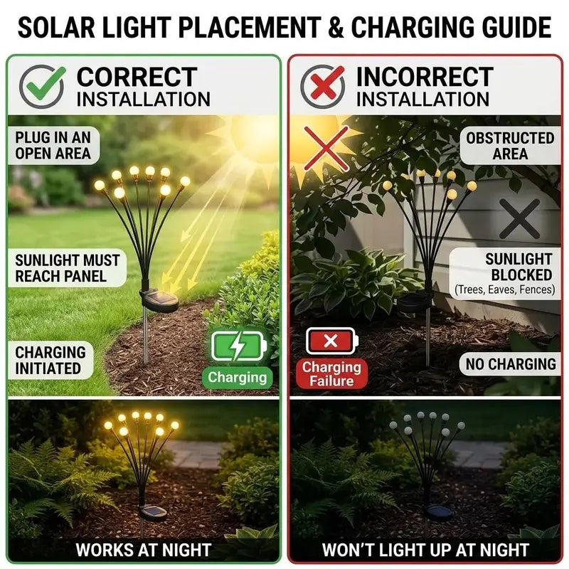 Outdoor Solar Garden Firefly Lights