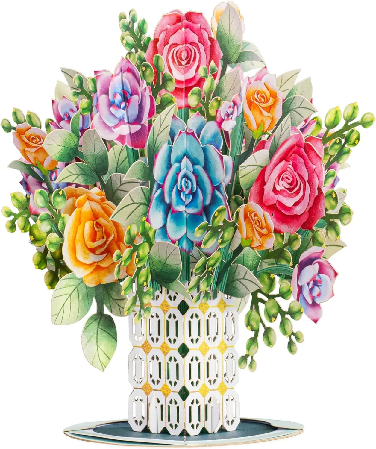 Paper Love Flower Bouquet Pop-Up Card