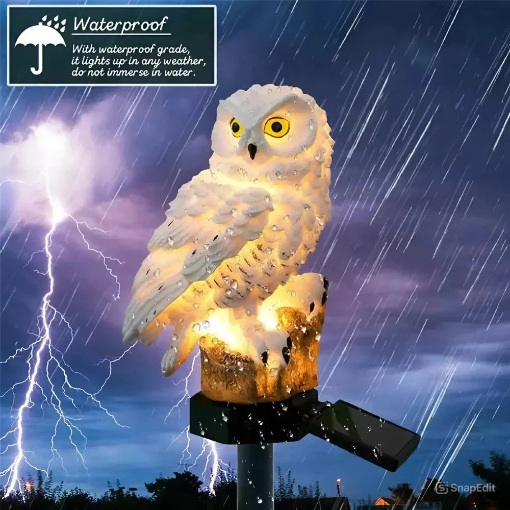 Solar Owl Pathway Light