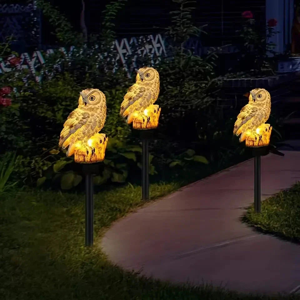 Solar Owl Pathway Light