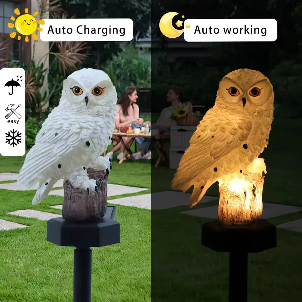 Solar Owl Pathway Light