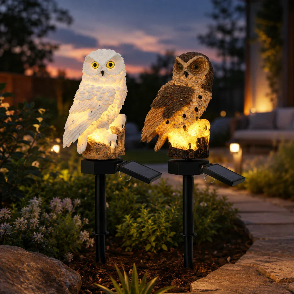 Solar Owl Pathway Light