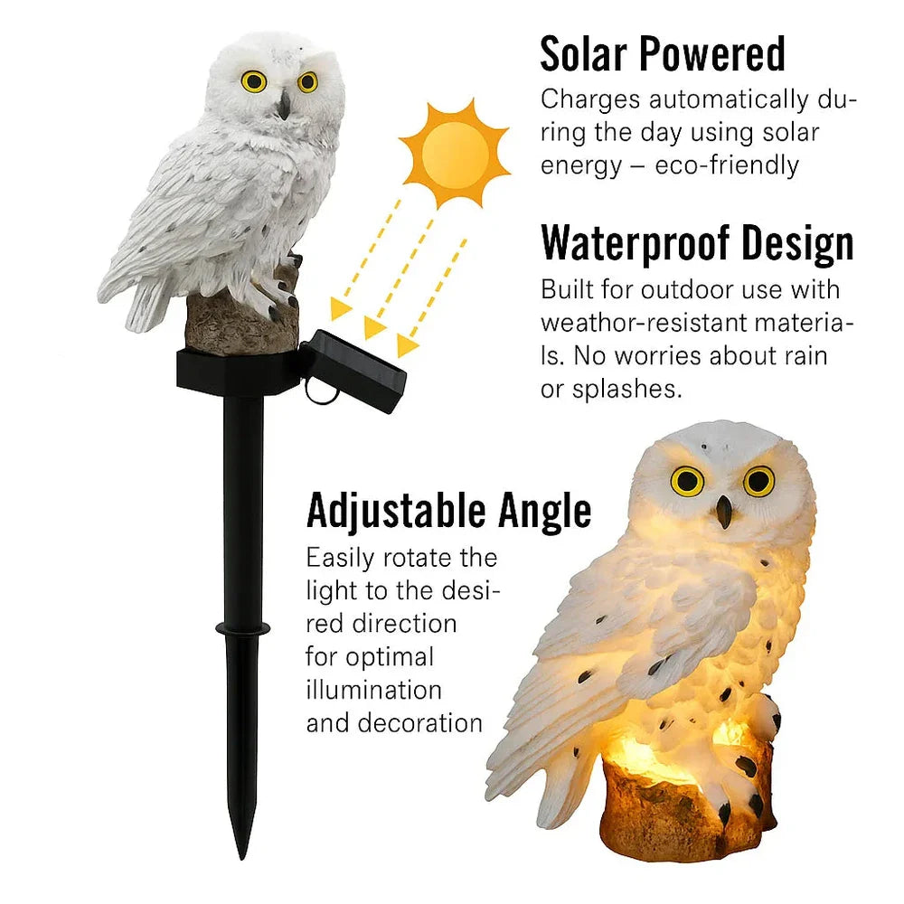 Solar Owl Pathway Light