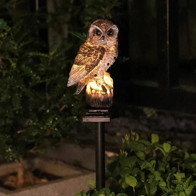 Solar Owl Pathway Light