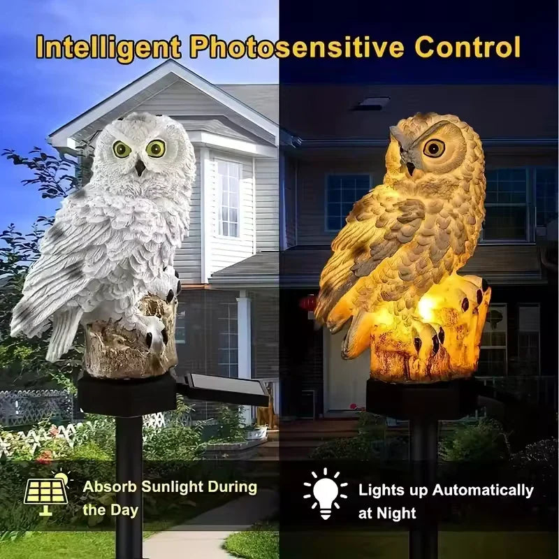 Solar Owl Pathway Light
