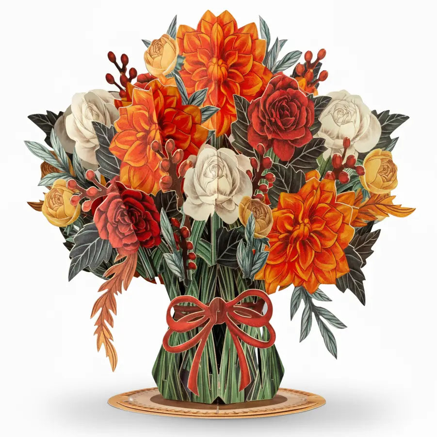 Paper Love Flower Bouquet Pop-Up Card