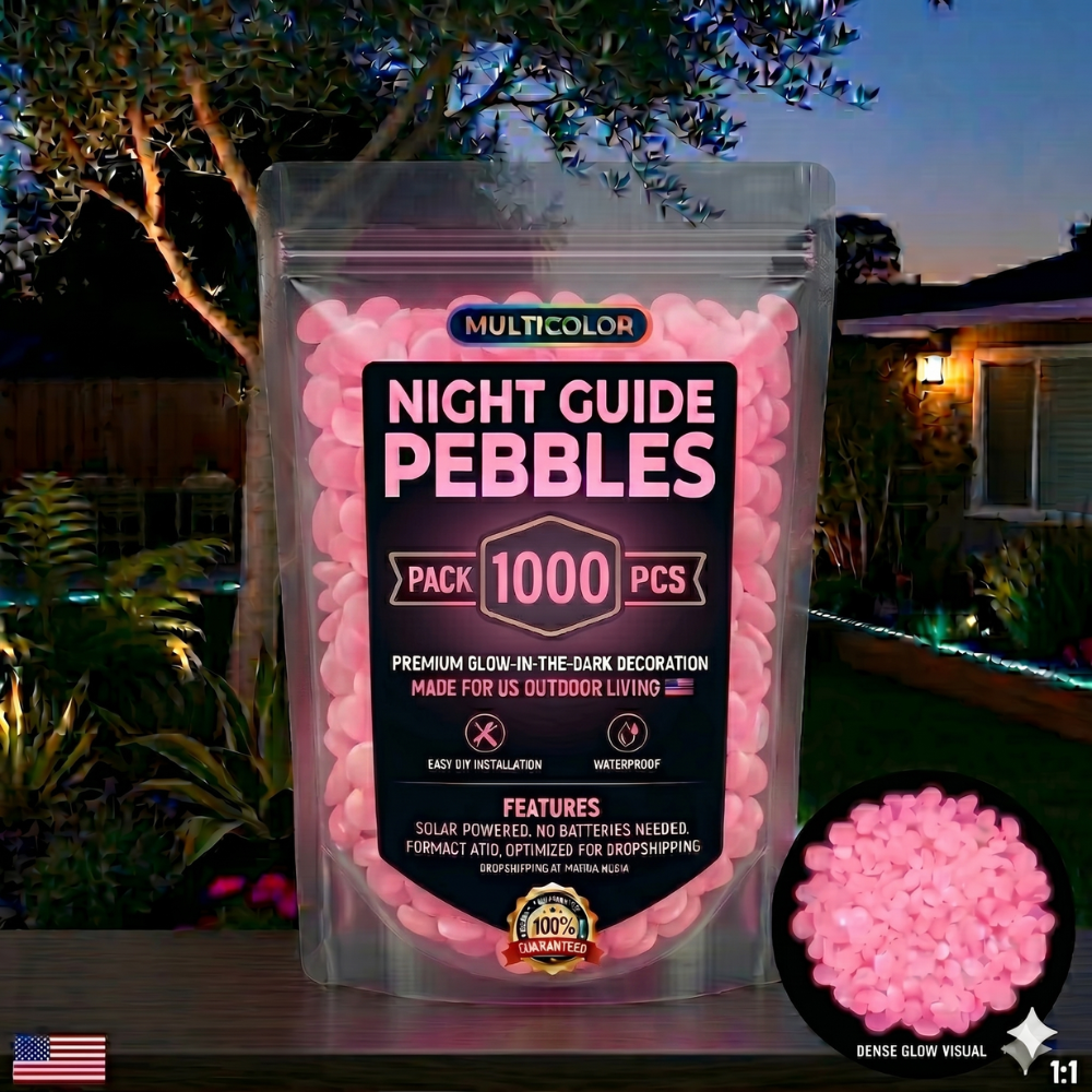 🌈Colorful Glow-in-the-Dark Garden Stones