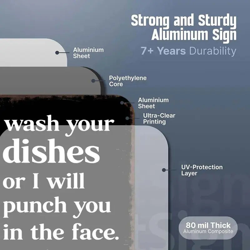 Funny 'Wash Your Dishes Or I'Ll Punch You In The Face' Cute Gift For Mom