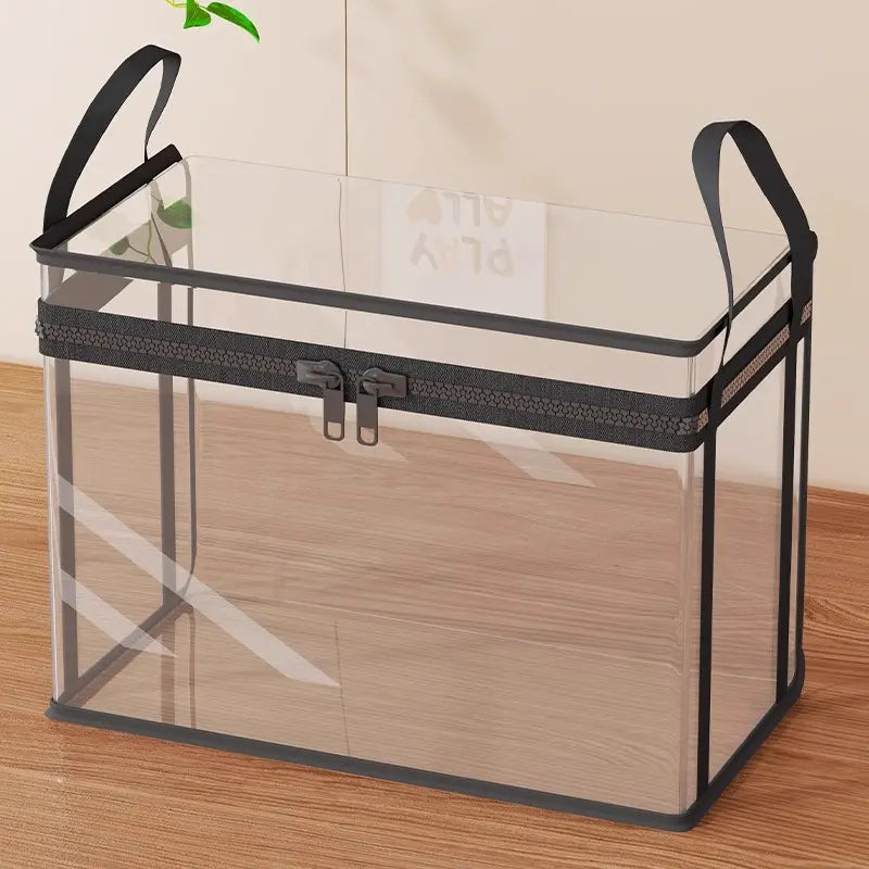 Portable Large Heavy-Duty Thick Plastic Clear Storage Box