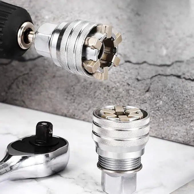 Adjustable Universal Socket Wrench for 3/8" Drive Ratchet Torque Wrench & Power Drill