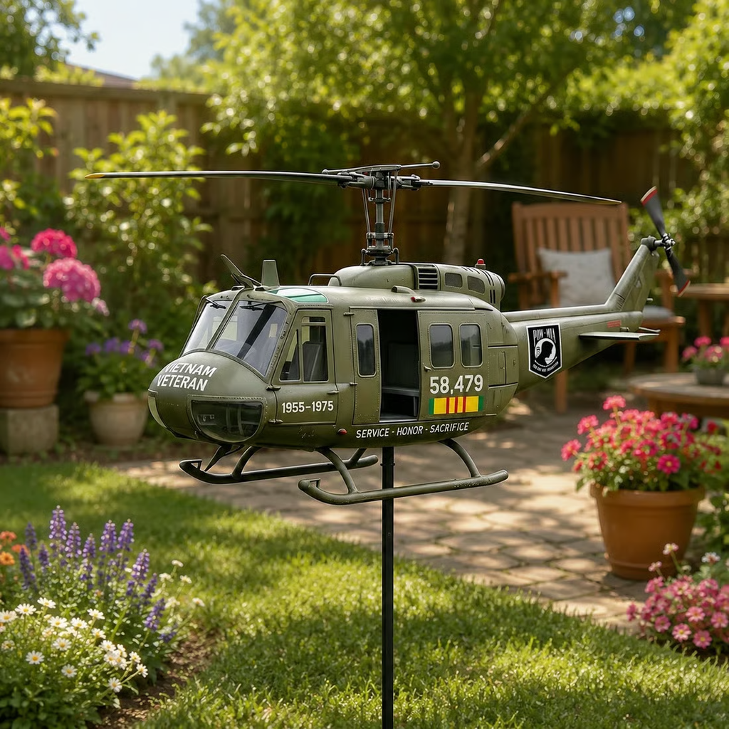 🎖️-Vietnam Veteran UH-1 Helicopter Wind Spinner- ✈️