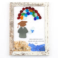 Sea Glass Art Frame Desktop Decors Handmade Sea Glass Art Graduation Gift