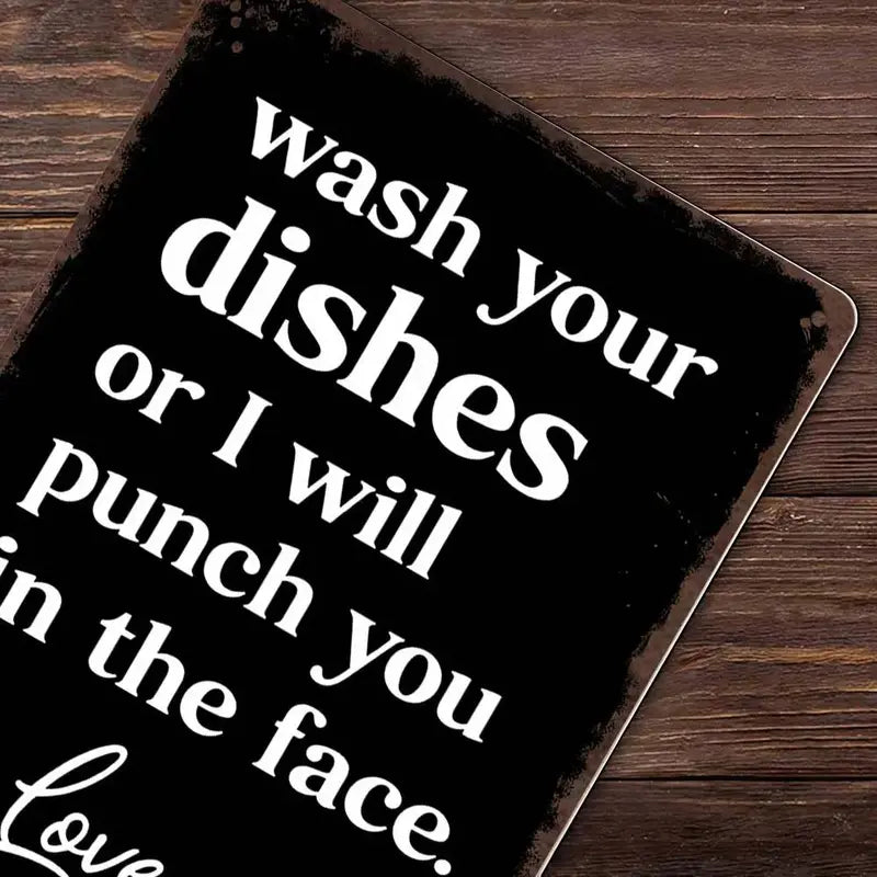 Funny 'Wash Your Dishes Or I'Ll Punch You In The Face' Cute Gift For Mom
