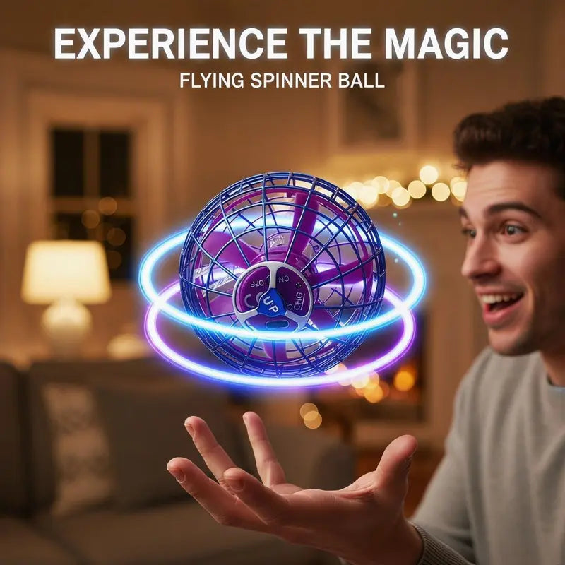 Levitating Induction Flying Ball, Glow Gyro for Fingertip Play