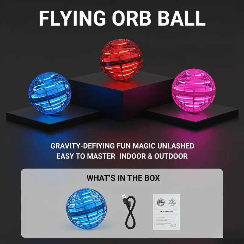 Levitating Induction Flying Ball, Glow Gyro for Fingertip Play