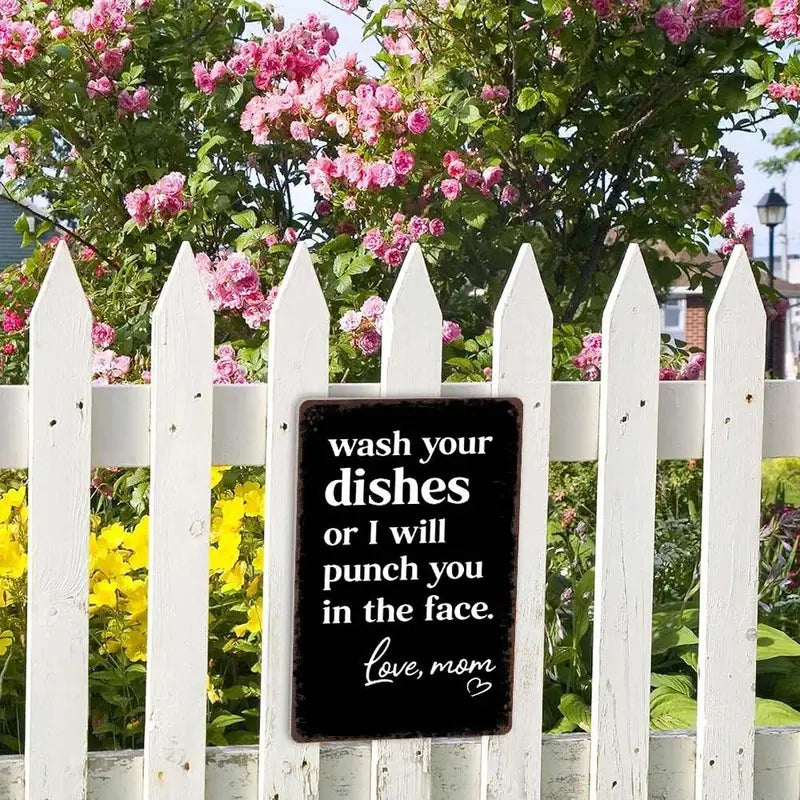 Funny 'Wash Your Dishes Or I'Ll Punch You In The Face' Cute Gift For Mom