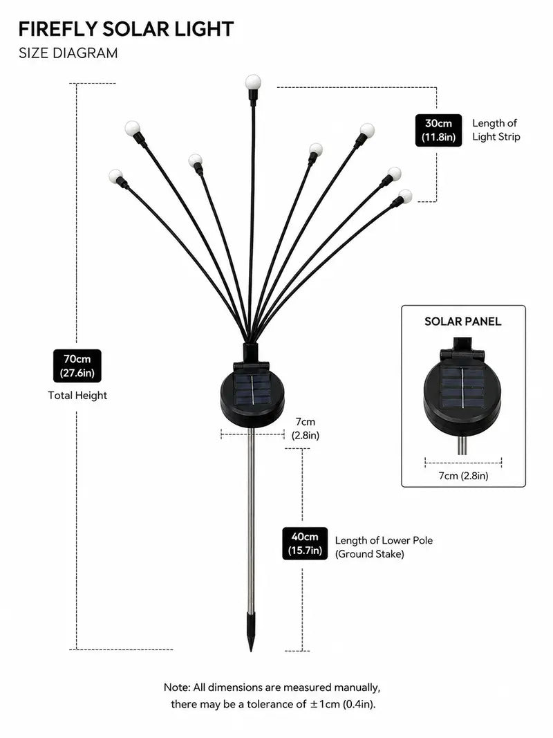 Outdoor Solar Garden Firefly Lights