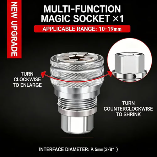 Adjustable Universal Socket Wrench for 3/8" Drive Ratchet Torque Wrench & Power Drill