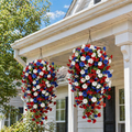 Red, White & Blue Artificial Morning Glory Hanging Vines – 3-Piece Set